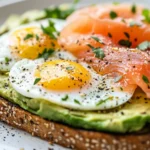 Avocado toast with toppings