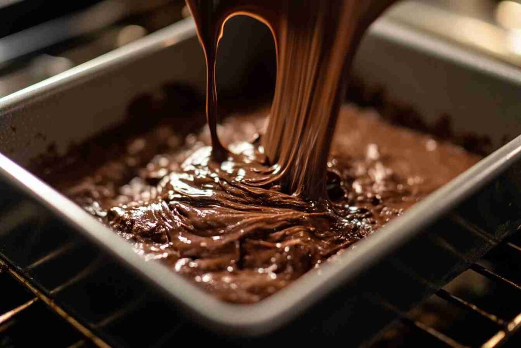 Brownie bread baking process	