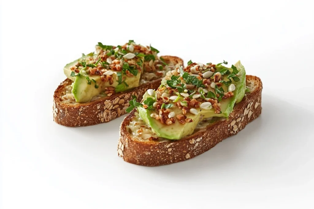 Avocado toast on whole-grain bread