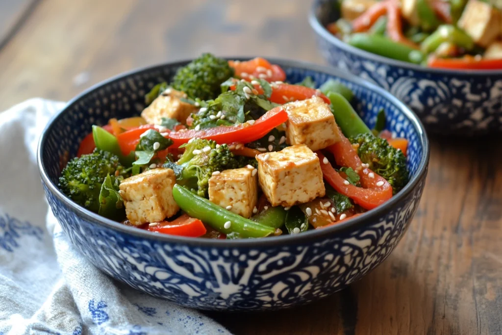 Gluten-free Kikkoman stir fry with tofu