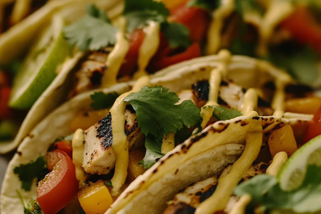 Tacos with Sauce Fromagère