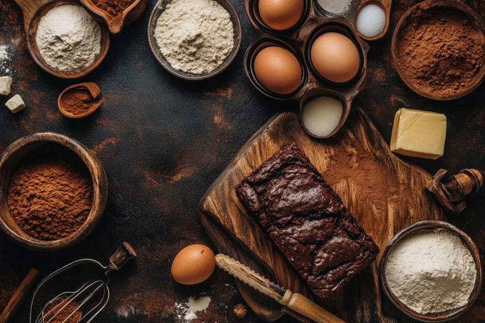 Brownie bread ingredients image	