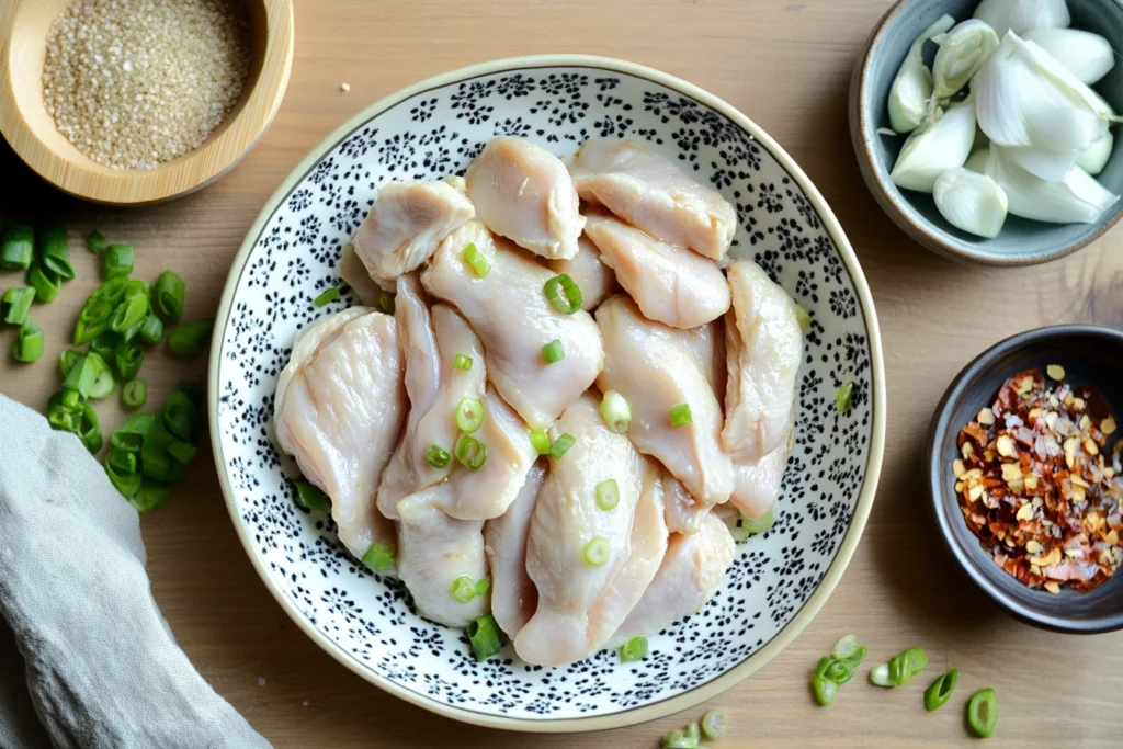 Velveting chicken for stir-fry